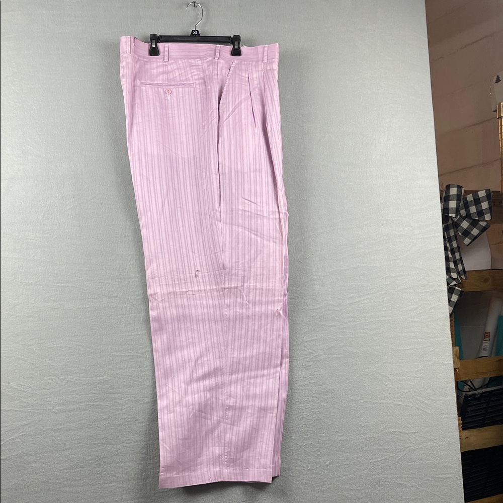 Men's Pink Stripe Dress Pants